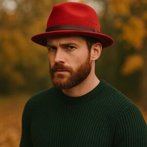 Vintage Filson Wool Packer Hat Red Mens S Made in USA Outdoor Western Workwear